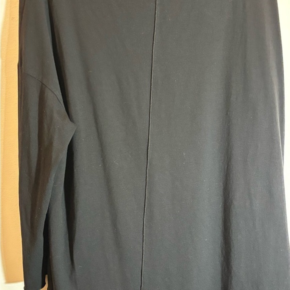 OSKA Sz 5 Slinky Long Line Crew Neck High Low Long Sleeve Middle Seam Tunic Top - Picture 5 of 9